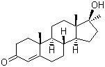 CAS # 58-18-4, 17-Methyltestosterone, 17beta-Hydroxy-17alpha-methylandrost-4-en-3-one