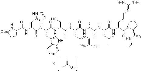 CAS # 148029-26-9, 6-D-Alanine-9-(N-ethyl-L-prolinamide)-10-deglycinamide-luteinizing hormone-releasing factor (swine) acetate (salt)