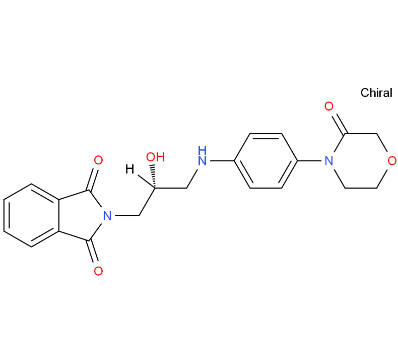 2-[(2R)-2-HYDROXY-3-[[4-(3-OXO-4-MORPHOLINYL)PHENYL]AMINO]PROPYL]-1H-ISOINDOLE- 1,3(2H)-DIONE