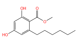 Benzoic acid, 2-hexyl-4,6-dihydroxy-, methyl ester