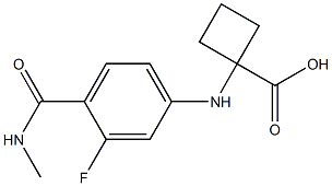 1-((3-fluoro-4-(methylcarbamoyl)phenyl)amino)cyclobutanecarboxylic acid