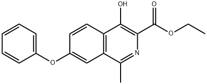 3-?Isoquinolinecarboxyl?ic acid, 4-?hydroxy-?1-?methyl-?7-?phenoxy-?, ethyl ester