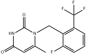 1-[2-Fluoro-6-(trifluoromethyl)benzyl]-6-methylpyrimidine-2,4(1H,3H)-dione