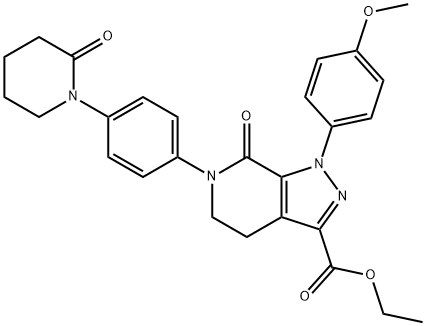 1-(4-Methoxyphenyl)-7-oxo-6-[4-(2-oxopiperidin-1-yl)phenyl]-4,5,6,7-tetrahydro-1H-pyrazolo[3,4-c]pyridine-3-carboxylic acid ethyl ester