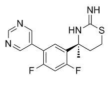 (4S)-4-[2,4-Difluoro-5-(5-pyrimidinyl)phenyl]-4-methyl-5,6-dihydro-4H-1,3-thiazin-2-amine