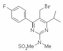 N-[5-bromomethyl-4-(4-fluorophenyl)-6-(1-methylethyl)-2-pyrimidinyl]-N-methyl-methanesulfonamide