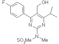 4-(4-fluorophenyl)-6-isopropyl-2-[(n-methyl-n-methylsulfonyl)amino]pyriminl-5-yl-methanol