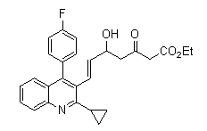 Ethyl (E)-7-[4-(4'-fluorophenyl)-2-(cyclopropyl)-3-quinolinyl]-5-hydroxy-3-oxo-6-heptenoate