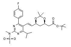 tert-Butyl 6-[(1E)-2-[4-(4-fluorophenyl)-6-(1-methylethyl)-2-[methyl(methylsulfonyl)amino]-5-pyrimidinyl]ethenyl]-2,2-dimethyl-1,3-dioxane-4-acetate