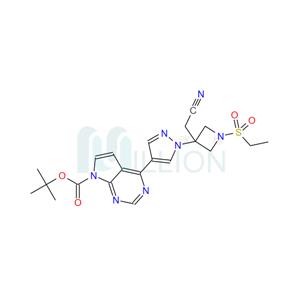 4-[1-[3-(cyanomethyl)-1-(ethylsulfonyl)-3-azetidinyl]-1H-pyrazol-4-yl]-7H-Pyrrolo[2,3-d]pyrimidine-7-carboxylic acid 1,1-dimethylethyl ester