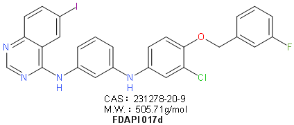 N-{3-chloro-4-[(3-fluorobenzyl)-oxy]phenyl}-6-iodoquinazolin-4-amine