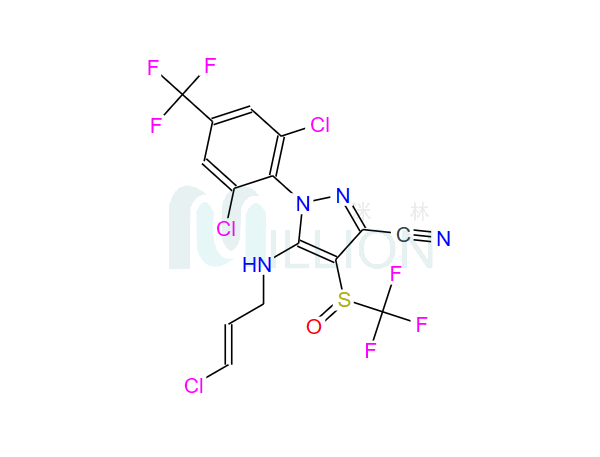 1H-Pyrazole-3-carbonitrile, 5-(2E)-3-chloro-2-propen-1-ylaming]-1-26-dichloro-4-