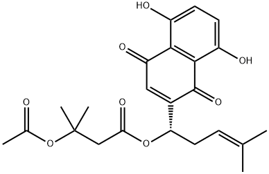 3-(Acetyloxy)-3-methylbutanoic acid (1S)-1-(1,4-dihydro-5,8-dihydroxy-1,4-dioxo-2-naphthalenyl)-4-methyl-3-pentenyl ester