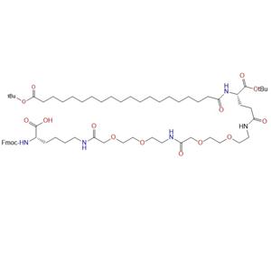 Fmoc-Lys(tBu-OOC-C16-CO-Glu(AEEA-AEEA)-OtBu)-OH