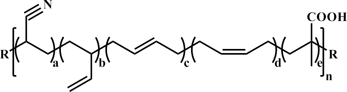 Liquid carboxylated nitrile butadiene rubber (CLNBR)