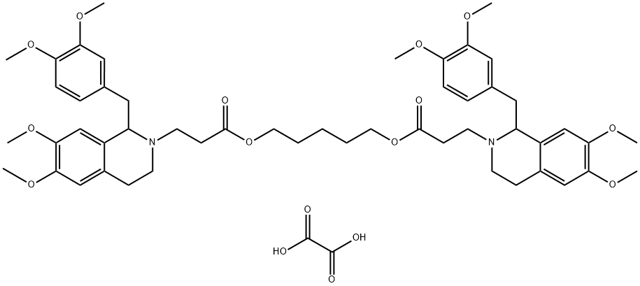 pentamethylene bis[1-(3,4-dimethoxybenzyl)-3,4-dihydro-6,7-dimethoxy-1H-isoquinoline-2-propionate], dioxalate