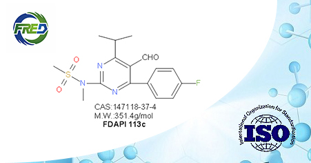 4-(4-Fluorophenyl)-6-isopropyl-2-[(N-methyl-N-methylsulfonyl)amino]pyrimidinyl-5-yl-formyl