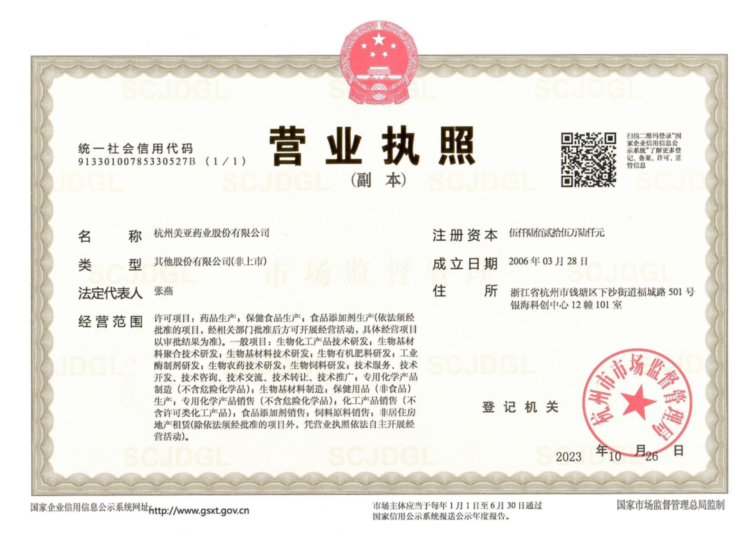 Business License Of EnterpriseLegal Person