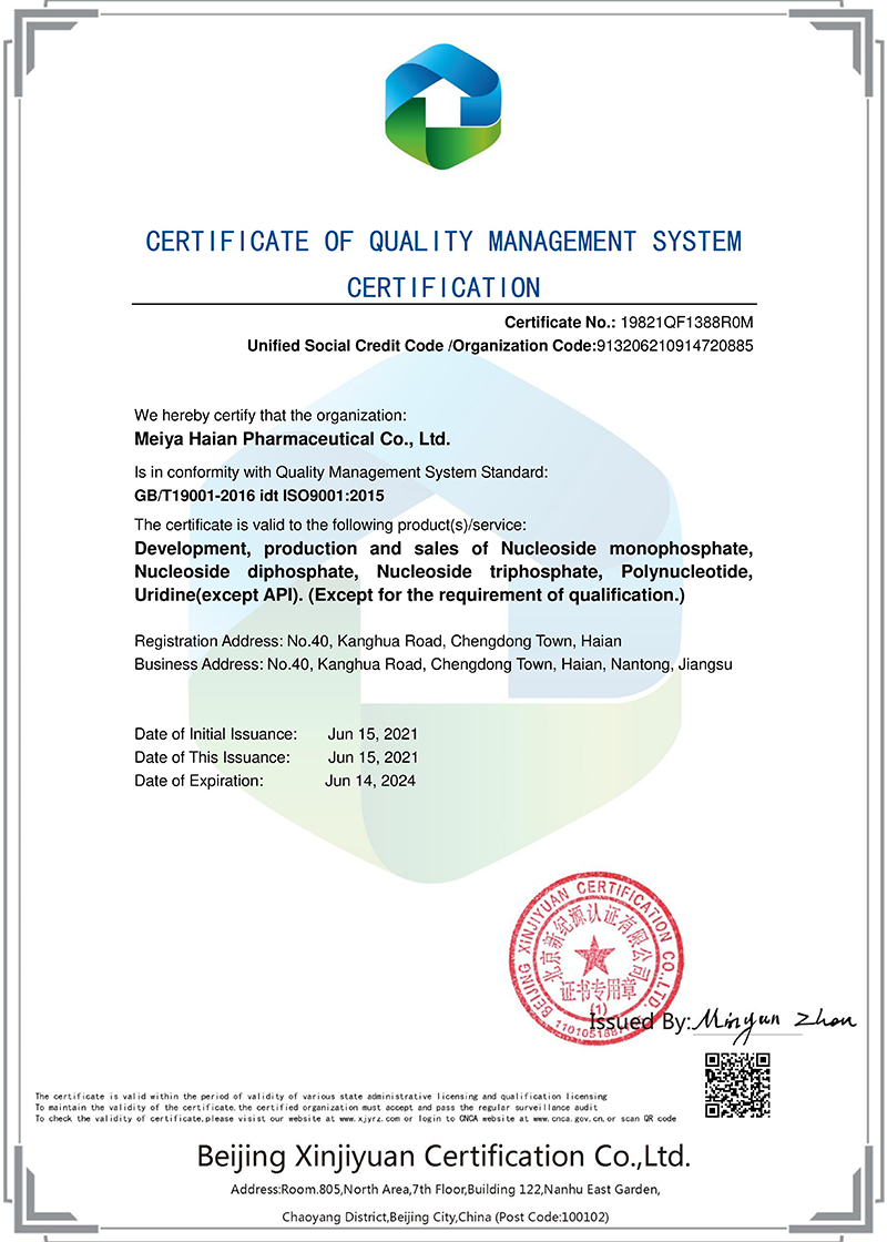 Certificate of accreditation