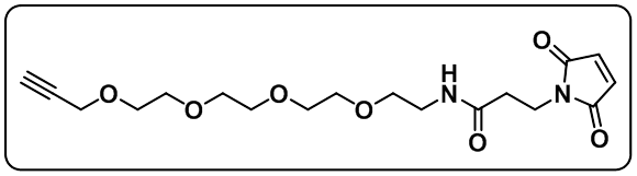 Propargyl-PEG4-amido-Maleimide