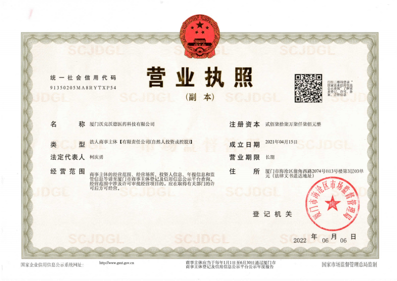 Business License Of EnterpriseLegal Person