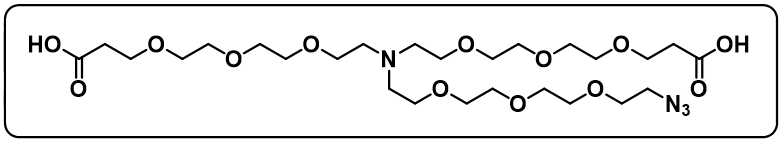 N-(Azido-PEG3)-N-bis(PEG3-acid) HCl salt