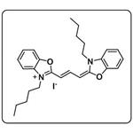 3-pentyl-2-((1E)-3-(3-pentylbenzo[d]oxazol-2(3H)-ylidene)prop-1-en-1-yl)benzo[d]oxazol-3-ium iodide