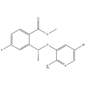 	methyl(R)-2-(1-((2-amino-5-bromopyridin-3-yl)oxy)ethyl)-4-fluorobenzoate