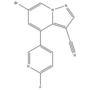 	6-Bromo-4-(6-fluoro-3-pyridinyl)-pyrazolo[1,5-a]pyridine-3-carbonitrile