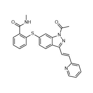 (E)-2-((1-Acetyl-3-(2-(Pyridin-2-Yl)Vinyl)-1H-Indazol-6-Yl)Thio)-N-Methylbenzamide