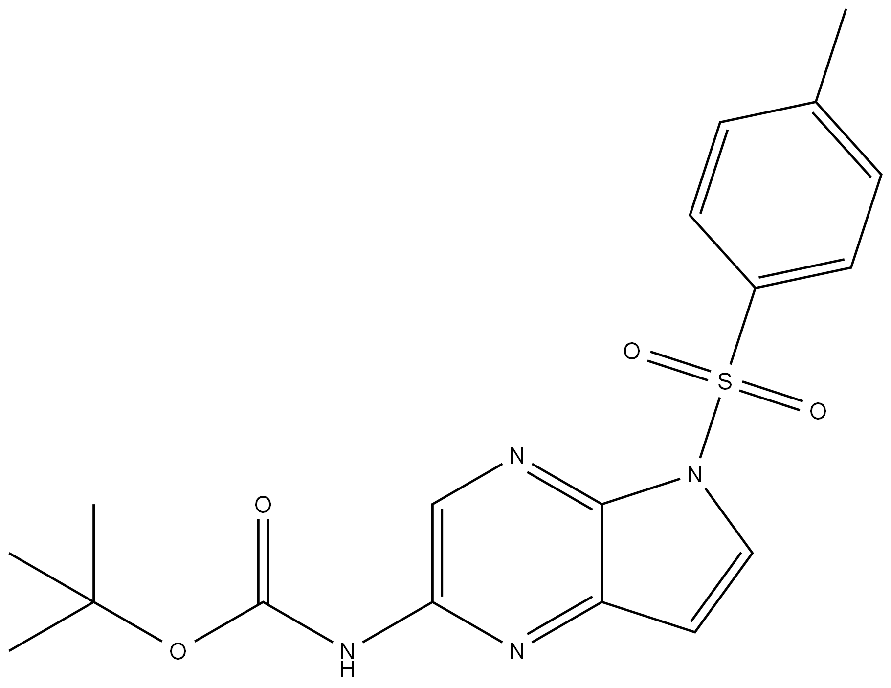 	tert-butyl 5-tosyl-5H-pyrrolo[2,3-b]pyrazin-2-ylcarbamate