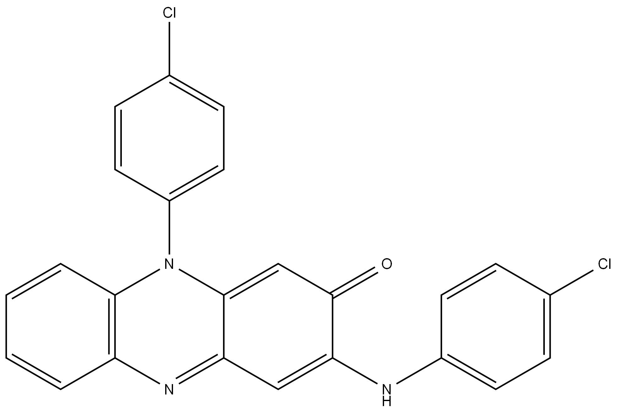 3-(4-chloroanilino)-10-(4-chlorophenyl)phenazin-2-one