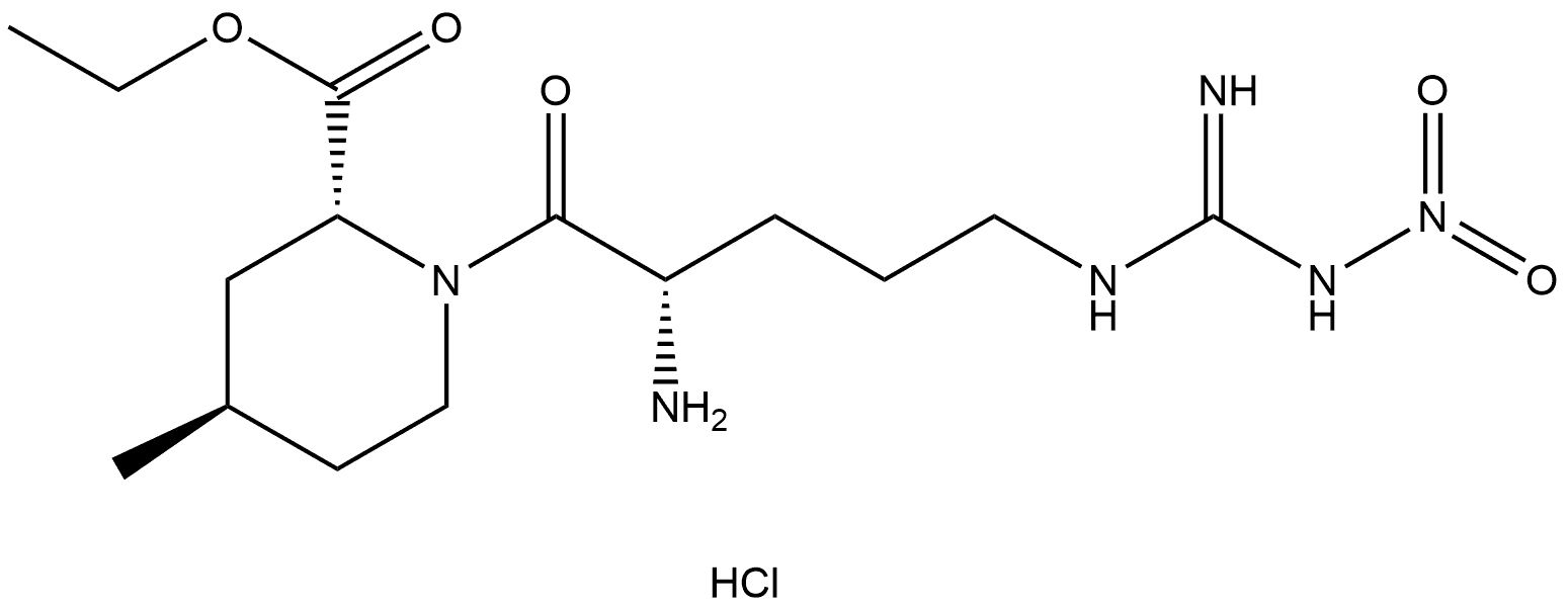 	Ethyl (2R,4R)-1-(Nitroglycerine-nitro-L-arginyl)-4-methyl-piperidinecarboxylate hydrochloride