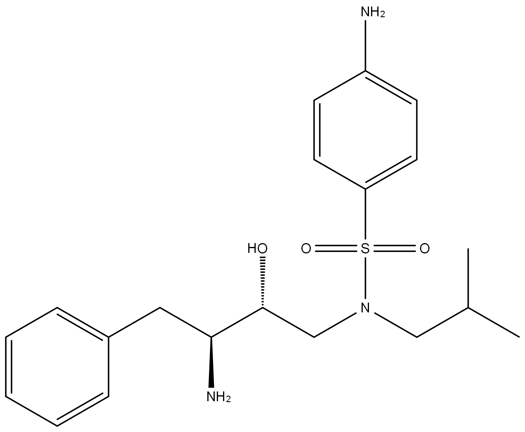 	4-AMINO-N-[(2R,3S)-3-AMINO-2-HYDROXY-4-PHENYLBUTYL]-N-ISOBUTYLBENZENE-1-SULFONAMIDE