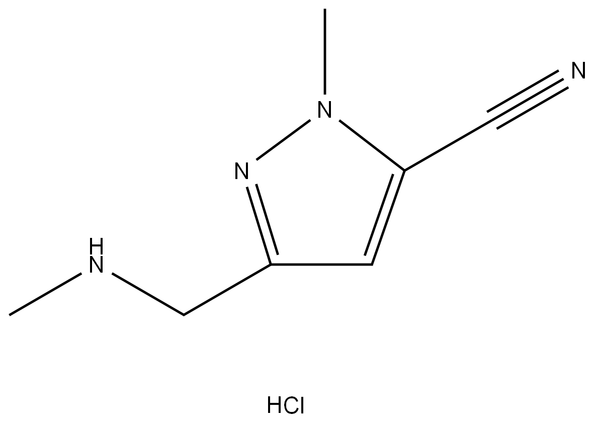 	1-methyl-3-((methylamino)methyl)-1H-pyrazole-5-carbonitrilehydrochloride