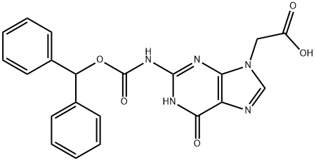 	(2-BENZHYDRYLOXYCARBONYLAMINO-6-OXO-1,6-DIHYDRO-PURIN-9-YL)-ACETIC ACID