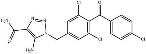 5-Amino-1-(3,5-dichloro-4-(4-chlorobenzoyl)benzyl)-1H-1,2,3-triazole-4-carboxamide