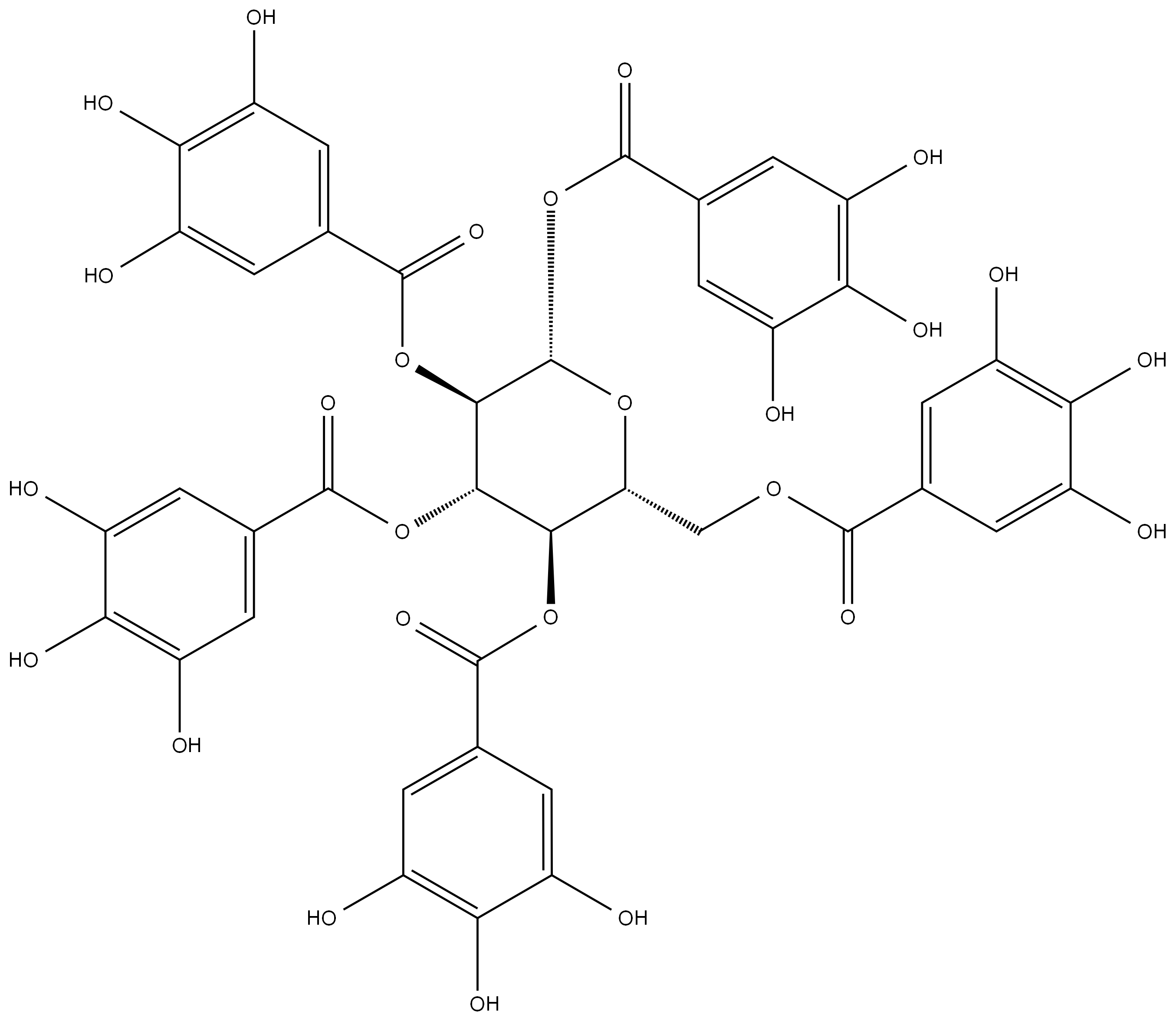 	1,2,3,4,6-PENTA-O-GALLOYL-BETA-D-GLUCOPYRANOSE