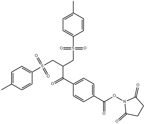 	4-[2,2-bis[(p-tolylsulfonyl)-methyl]acetyl]benzoic acid-N-hydroxy succinimidyl ester