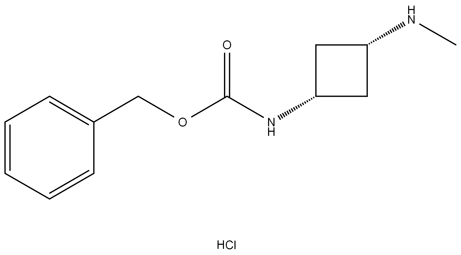 Carbamic acid, N-[cis-3-(methylamino)cyclobutyl]-, phenylmethyl ester, hydrochloride (1:1)