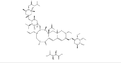 Tylosin 3-acetate 4B-(3-methylbutanoate) (2R,3R)-2,3-dihydroxybutanedioate