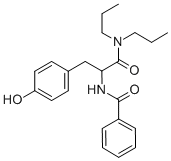 		N-Benzoyl-DL-tyrosil-N',N'-dipropylamide