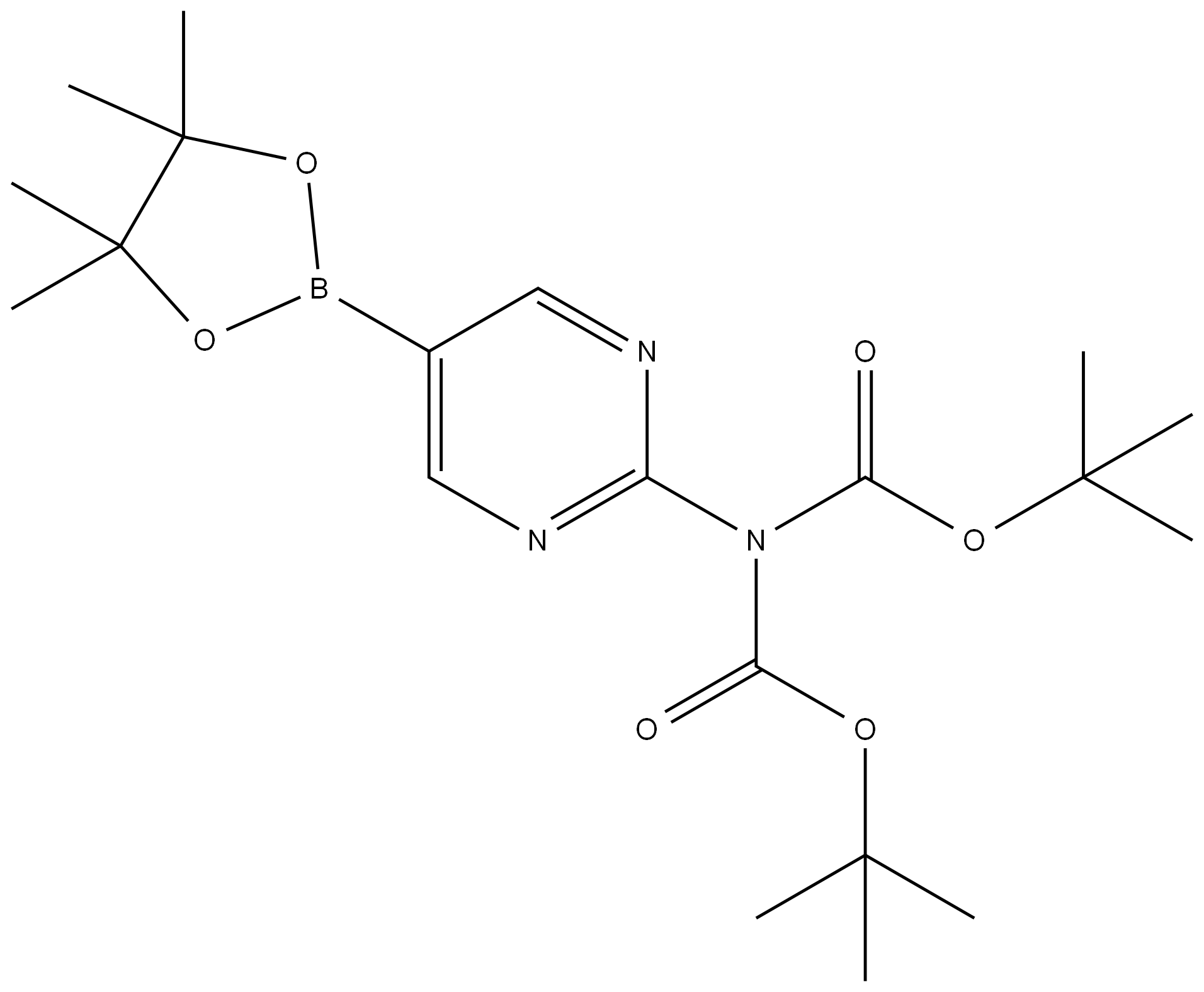 2-(N,N-BisBOC-Amino)pyrimidine-5-boronic acid, pinacol ester