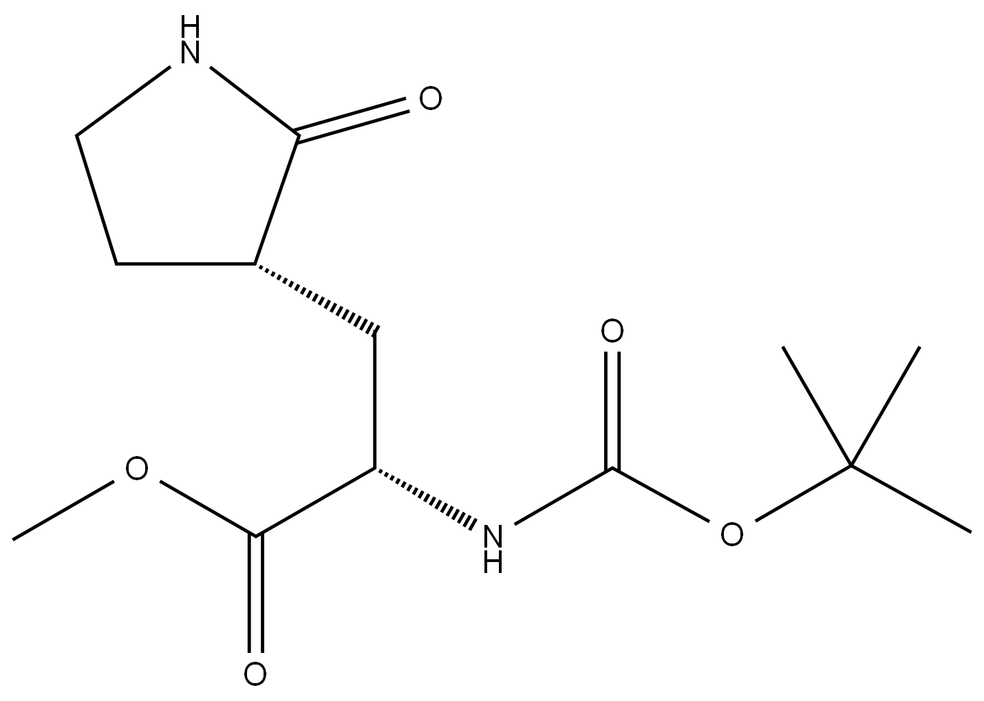 	Methyl (S)-2-(Boc-amino)-3-[(S)-2-oxo-3-pyrrolidinyl]propanoate