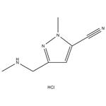 	1-methyl-3-((methylamino)methyl)-1H-pyrazole-5-carbonitrilehydrochloride