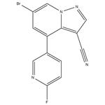 	6-Bromo-4-(6-fluoro-3-pyridinyl)-pyrazolo[1,5-a]pyridine-3-carbonitrile