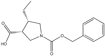 (3R,4S)-1-[(benzyloxy)carbonyl]-4-ethylpyrrolidine-3-carboxylic acid