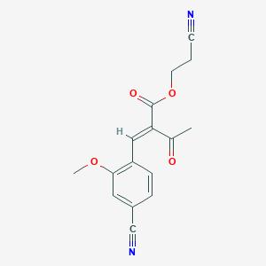 (Z)-2-cyanoethyl 2-(4-cyano-2-methoxybenzylidene)-3-oxobutanoate