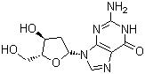 CAS # 961-07-9, 2'-Deoxyguanosine, 9-(2-Deoxy-beta-D-ribofuranosyl)guanine, Guanine-2'-deoxyriboside