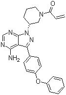 CAS # 936563-96-1, PCI-32765, 1-[(3R)-3-[4-Amino-3-(4-phenoxyphenyl)-1H-pyrazolo[3,4-d]pyrimidin-1-yl]-1-piperidinyl]-2-propen-1-one